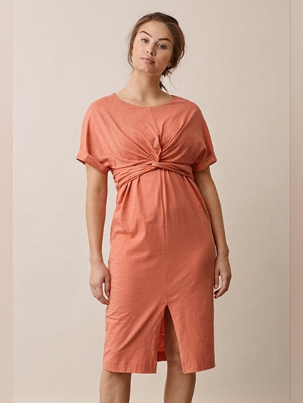 Boob Maternity & Nursing Dress Zadie Dress in Terracotta 100% Cotton Organic